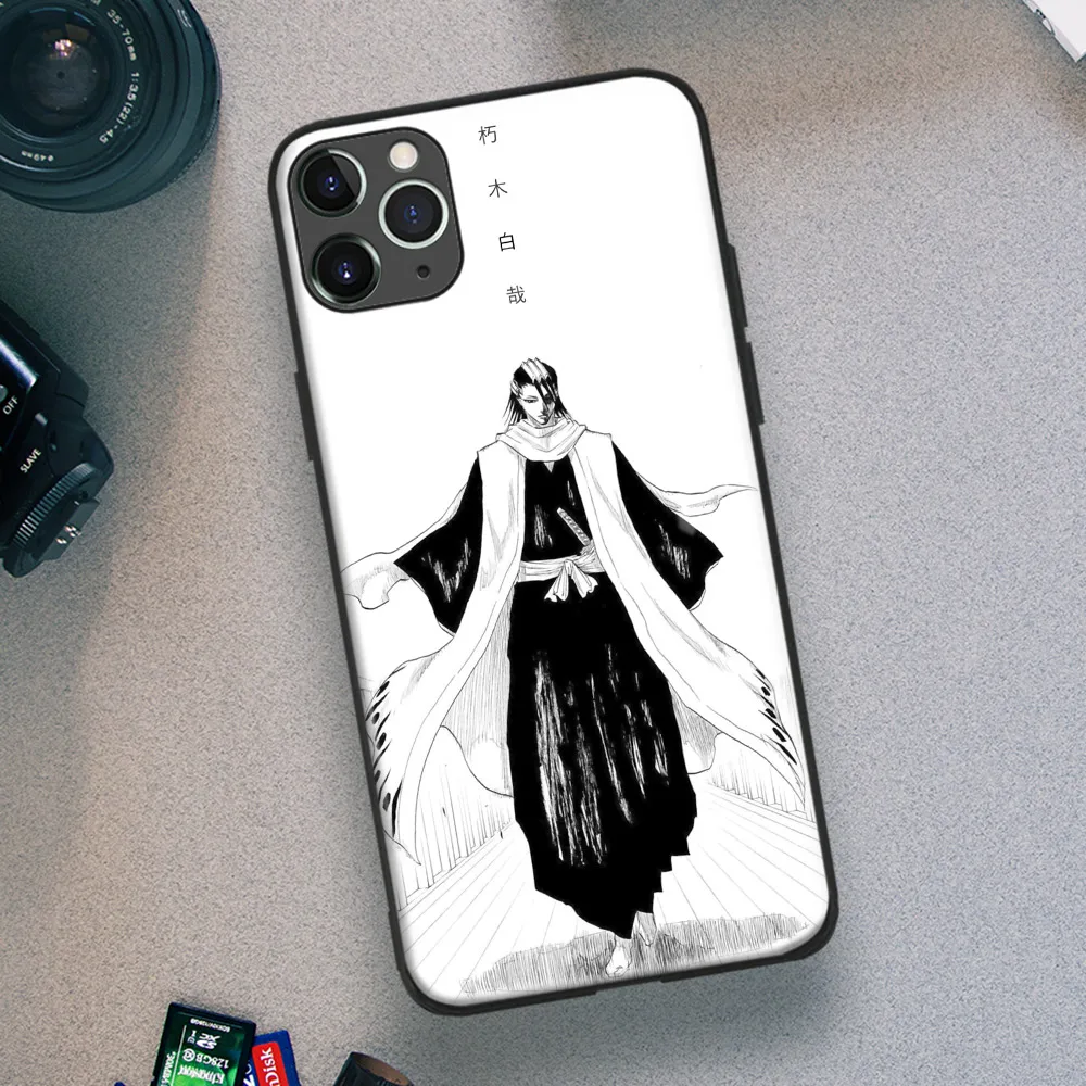 Byakuya Kuchiki Bleach Anime Soft TPU Glass Phone Case for IPhone SE 6s 7 8 Plus X Xr Xs 11 12