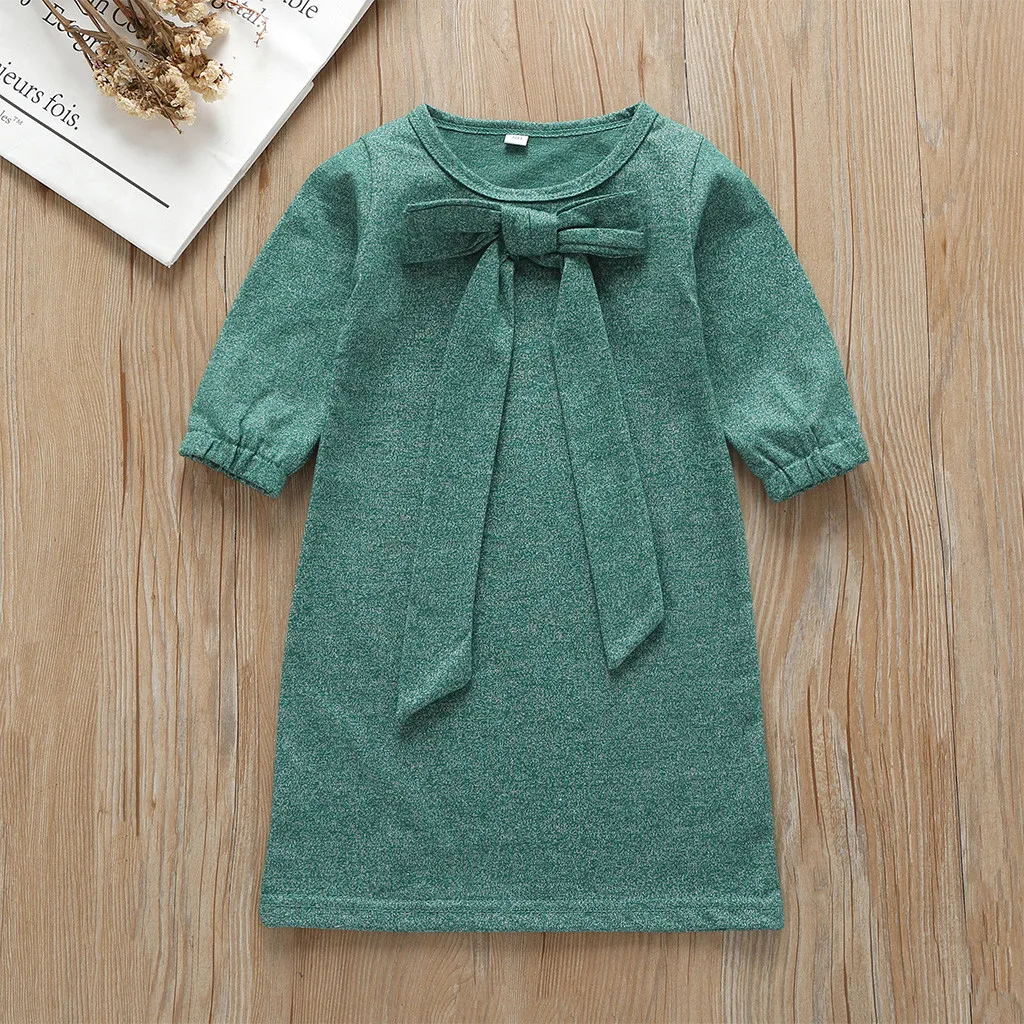 Платье для девочек; vestidos; Детские платья для девочек; vestido infantil; рождественское платье на Хэллоуин; vestido; повседневное однотонное платье с длинными рукавами; Z4