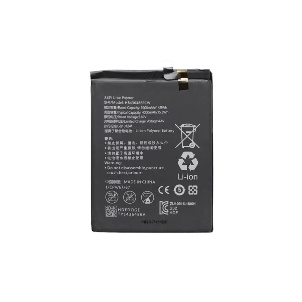 Phone Battery Huawei HB436486ECW for P20 Pro 4000 mAh High Quality Replacement Bateria Rechargeable Batteries Mobile | Мобильные