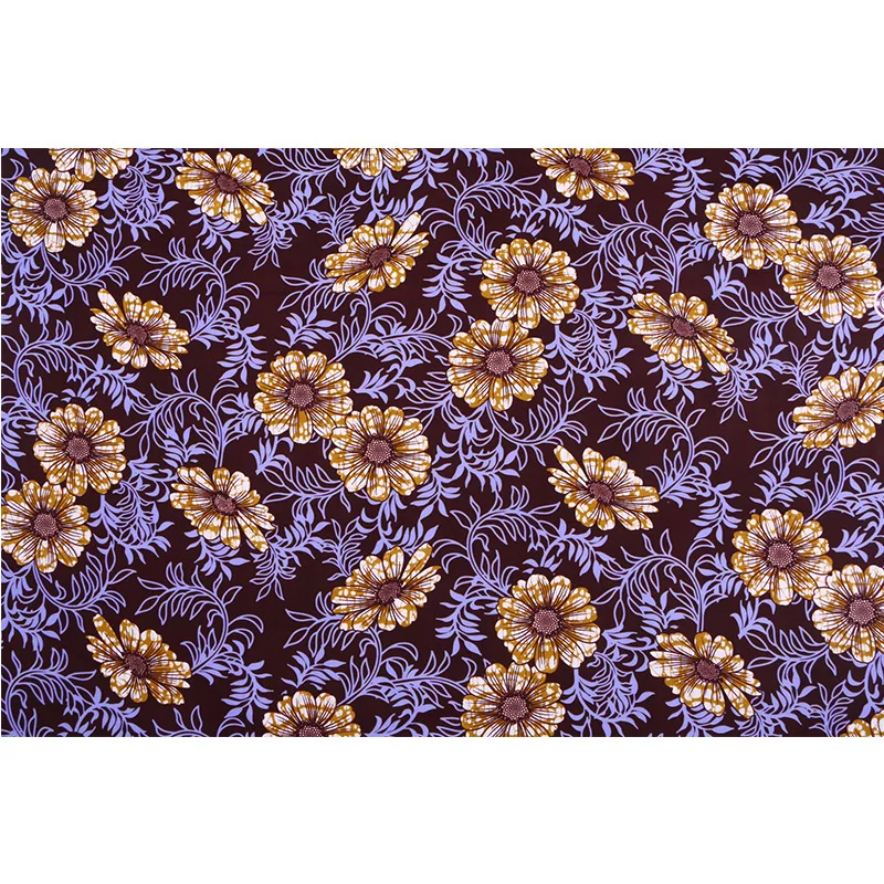 Полиэстер принты африканская восковая Ткань Голландский стиль настоящий воск Ткань 6 ярдов за штуку