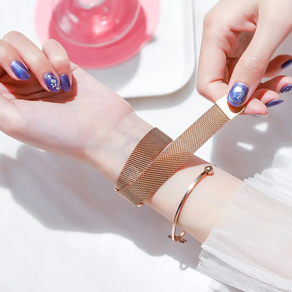 Женские наручные часы кварцевые из нержавеющей стали женские с магнитом пряжка