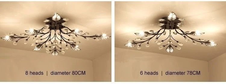 Modern LED Chandelier Fixtures For Living Room Crystal Lampshade Decor Home Lighting Black Gold Bedroom Lustre Ceiling Lamp