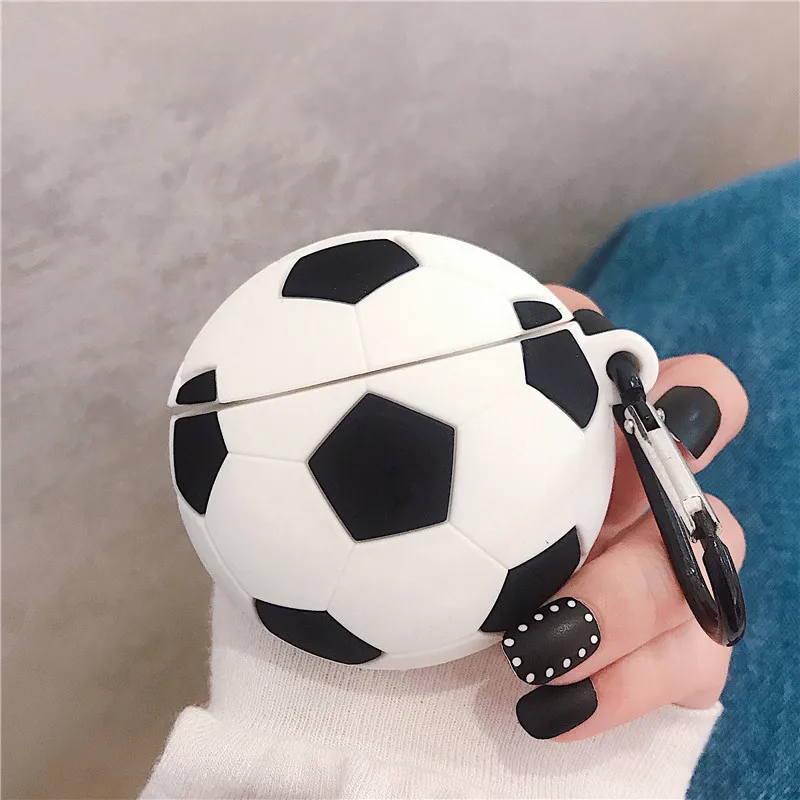 

Football Silicone Case for Apple Airpods Cover Protective Bluetooth Box Accessories Protection Cute
