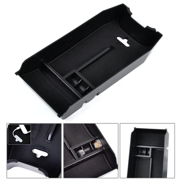 

Center Console Armrest Storage Tray Box Organizer And Rubber Pad For Mercedes W212 The ABS For Audio And Electrical Equipment
