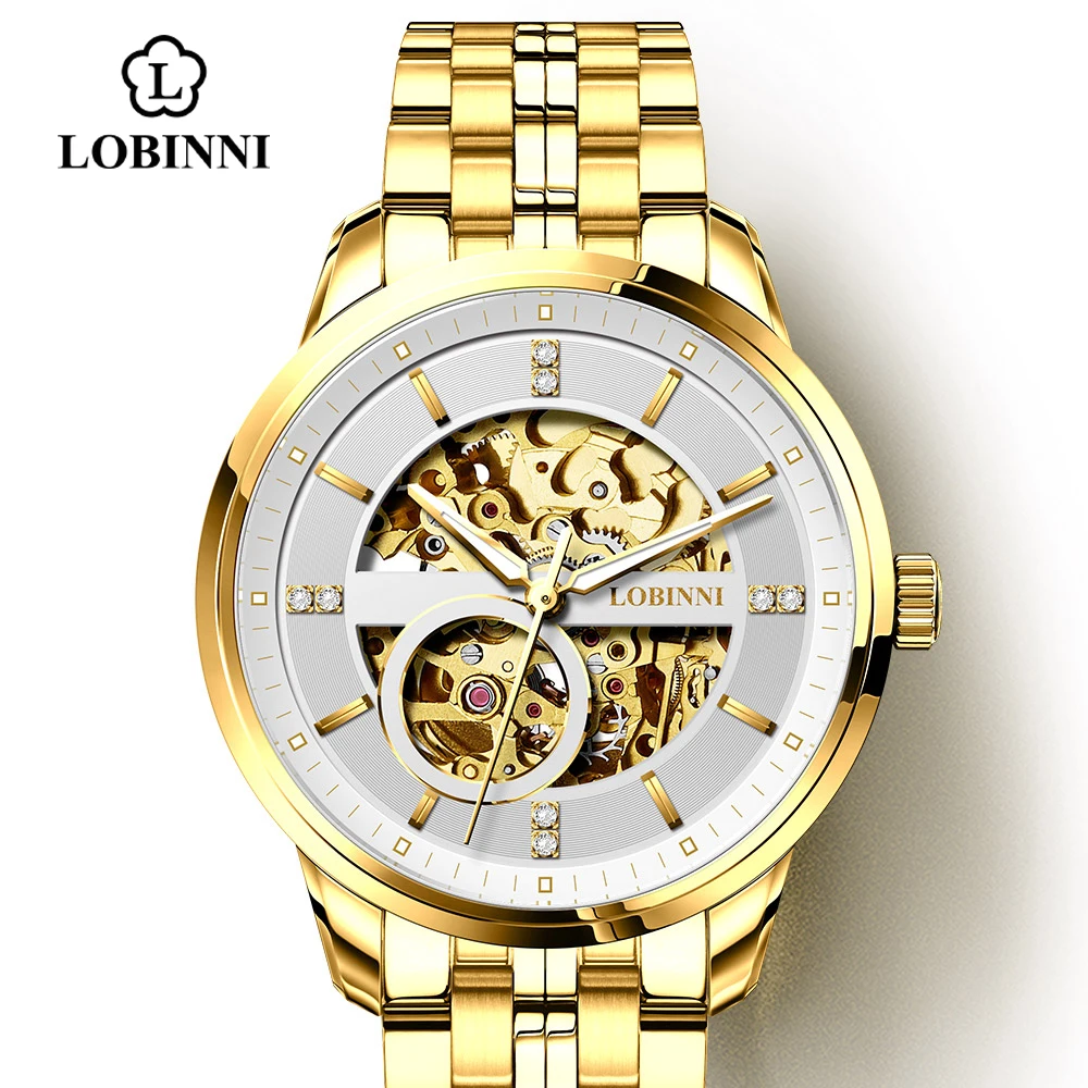 

Lobinni IP67 Luxury Brand Clock Watch Men Japan Auto Mechanical Movement Men's Watches Sapphire Waterproof 50M