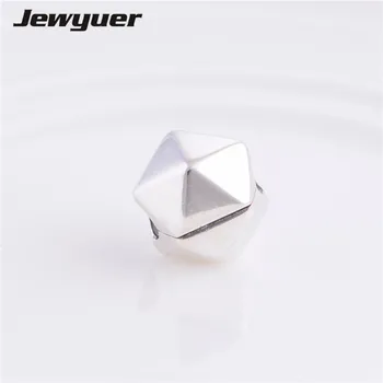 

100% 925 Silver Rock star clips clasp charms Sterling Silver beads fine jewelry Fit bead Charm Bracelet DIY for women KT0153