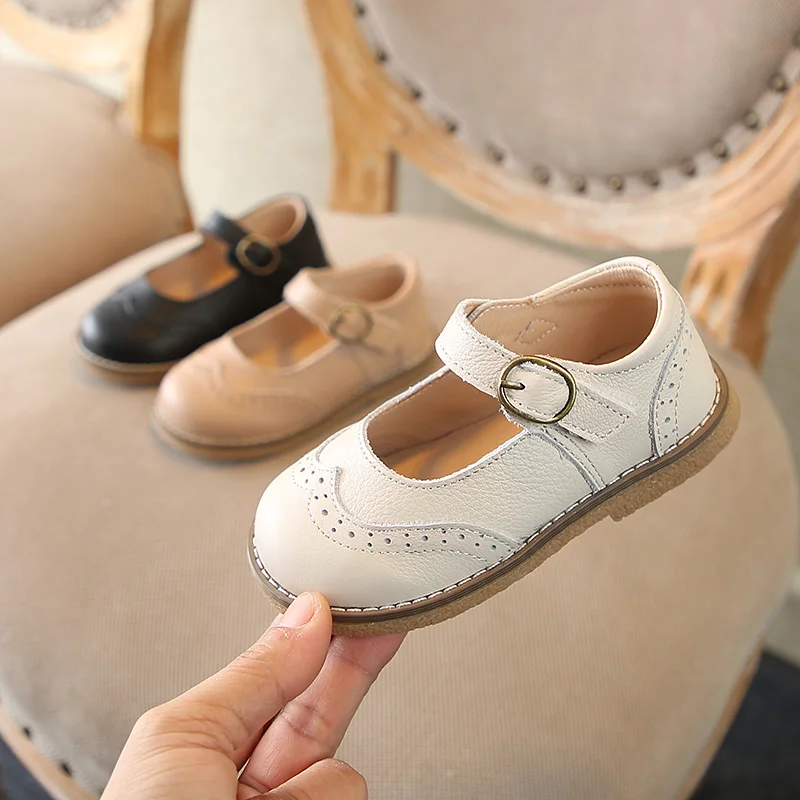 Children's shoes toddler shoes soft bottom children's leather shoes  spring new colorful casual Performance shoes