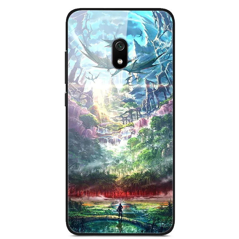 25 Для Xiaomi Redmi 8A чехол силиконовый бампер стекло твердая задняя крышка для Xiomi Redmi 8A чехол для телефона s защитные оболочки Fundas Redmi8A - Цвет: 25