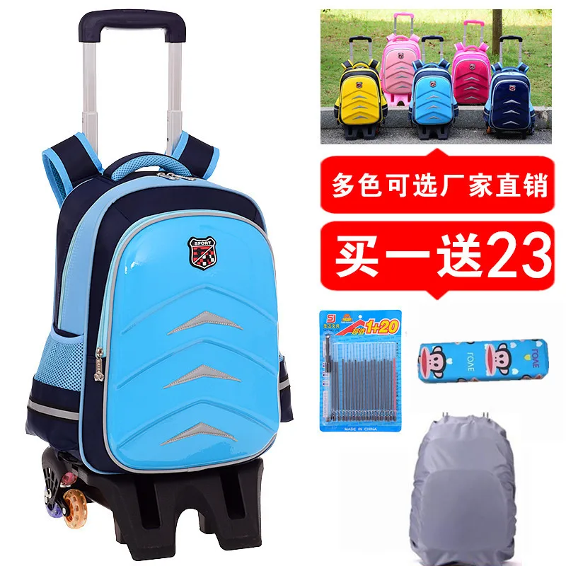 

Trolley Bag a Year of Age Men's 1-3-5 Grade Women's School Bag School Bag 6-12 Young STUDENT'S Men's Hard Case Climbing Stairs W