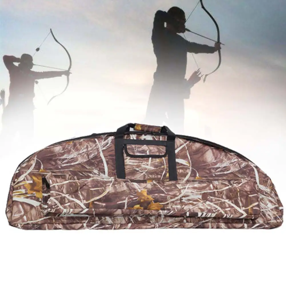 115cm Portable Camouflage Printed Arrow Tube Storage Hunting Archery Case Padded Waterproof Holder Compound Bow Bag Oxford Cloth