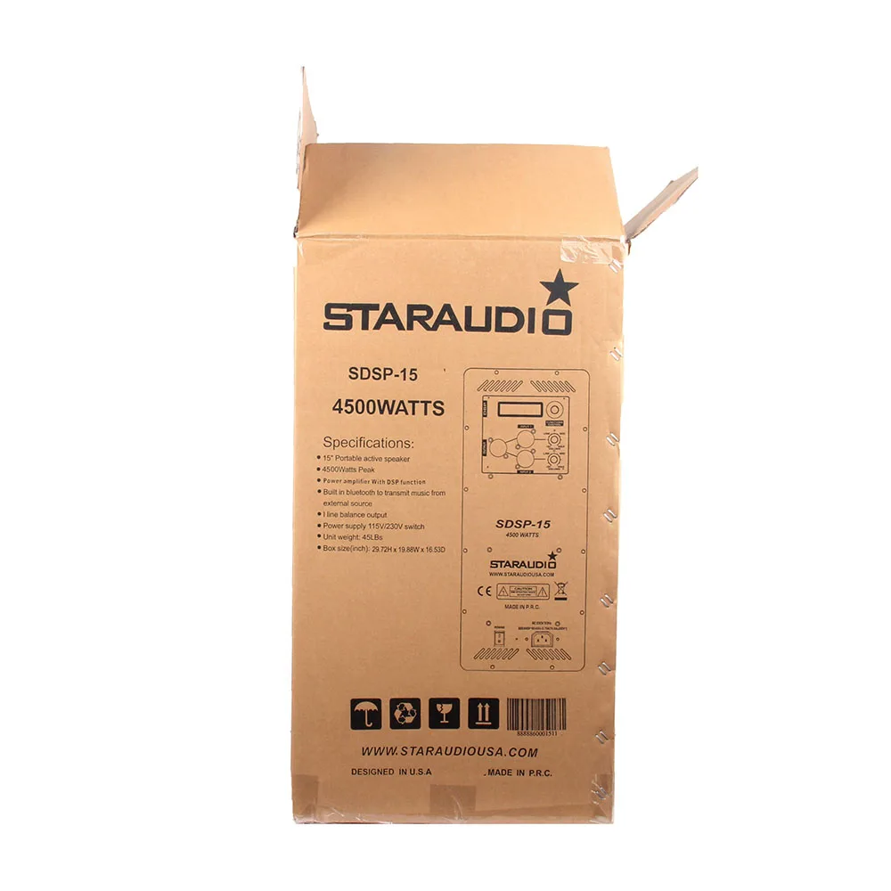 STARAUDIO 15 дюймов 4500 Вт PA питание активная DJ акустическая система вечерние KTV этап