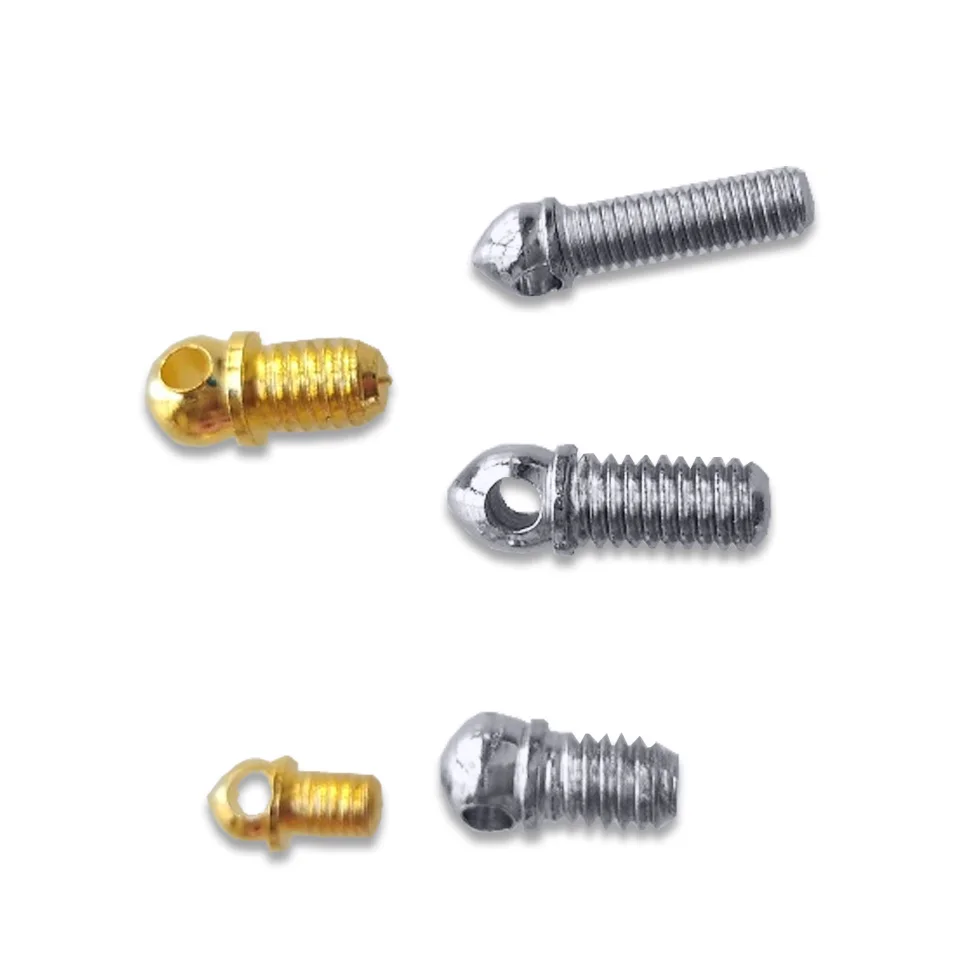 Led lamp accessories 10pcs M3 M4 gold-plated silver-plated with hole screw straight rod fisheye screw for crystal lamp pendant fixture