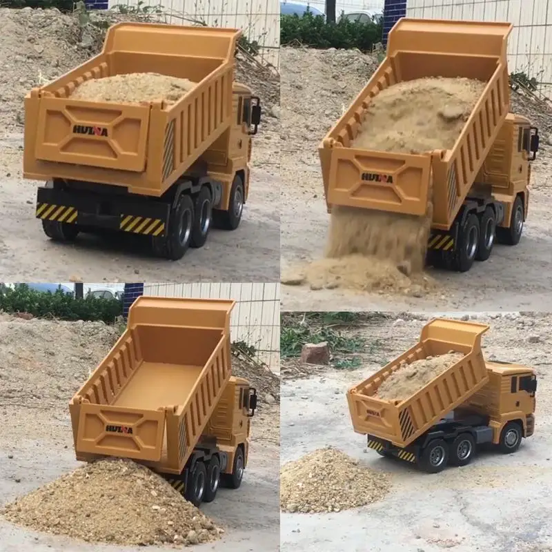 1:16 четырехколесный самосвал с ДУ нагрузка 1 кг дети Rc пластиковый игрушечный грузовик подарок на день рождения для мальчика