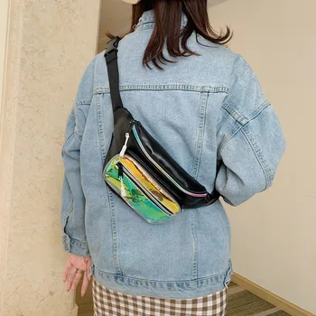 

Waist Bag Women 2020 New Leisure Panelled Fanny Pack For Girls Double Zipper Bum Bag Packs Fashion Chest Crossbody Bag Belt #T2G