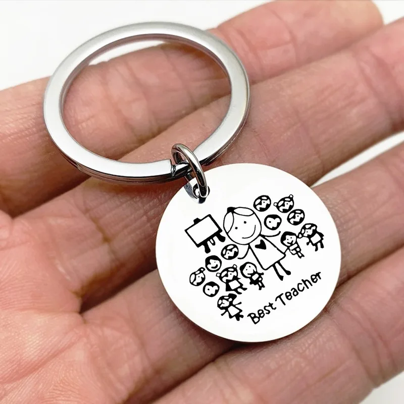 DoraDeer Creative Keychain Women Best Teacher Key Chain Wallet Letter Color Keyring Pendant Classic Day Gift | Украшения и