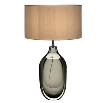 

Creative Nordic Modern Simple Glass Table Light Bedroom Bedside Desk Lamp Designer Model Room Study Fabric Home Deco Table Lamp