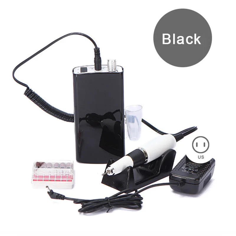 US Plug Hot 30000 RPM Cordless Nail File Drill Kit Electric Manicure Pedicure Nail Art Tools CNT 66 - Цвет: US Plug