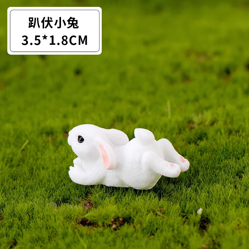 Кролик Лебедь Статуэтка из смолы миниатюрные Животные украшения DIY Искусственный ландшафт с террариумом украшения Ландшафтные ремесла