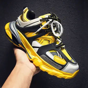 

2020 Men's Casual Paris Sneakers Spring Autumn Sneakers Breathable Men Shoes Lace Up Comrfortable Shoes Men's Vulcanized Shoes