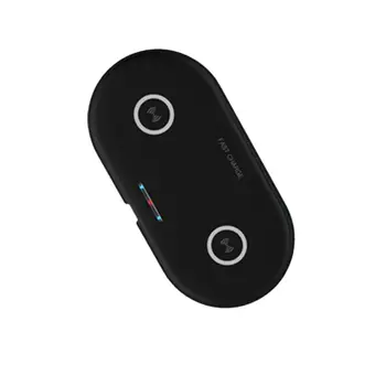 

2 in 1 Qi Wireless Charger Dock Desktop Double Seat Phone 10W Fast Charging Pad