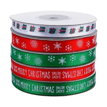 

5 Rolls of Gift Polyester Ribbon Boxes Packing Ribbon Decor Reel for Christmas