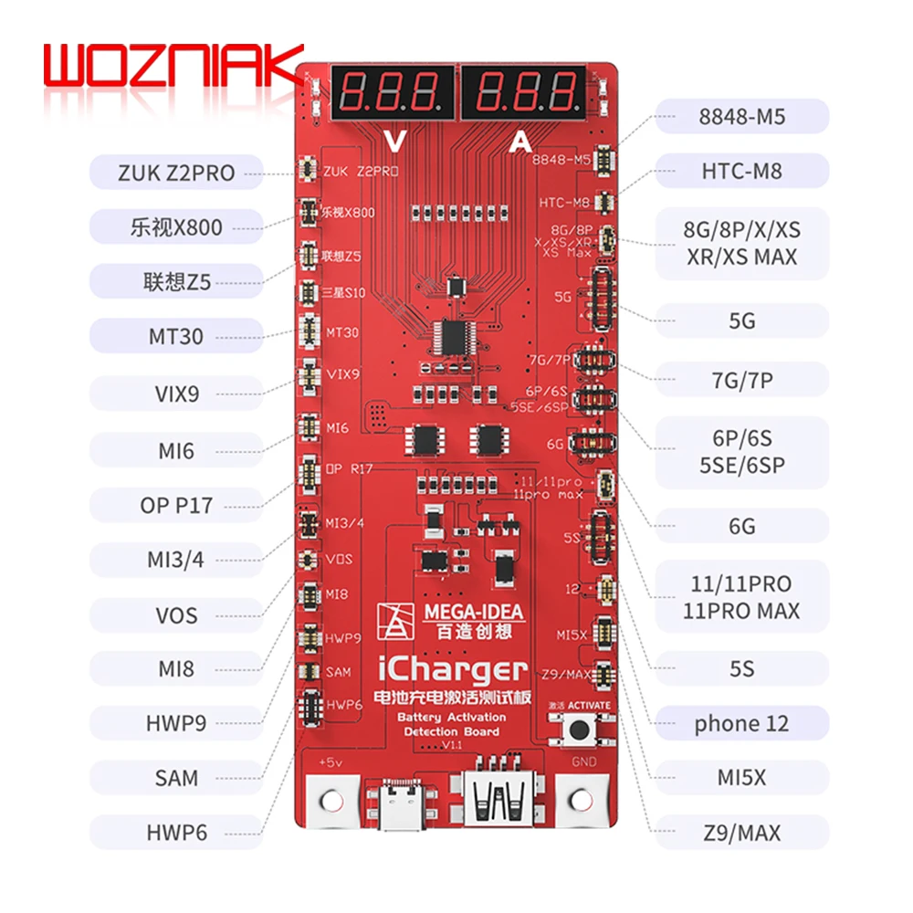 QIANLI Icharger аккумуляторная Зарядка для IPHONE 12 IOS HUAWEI Samsung Android разрядка один клик