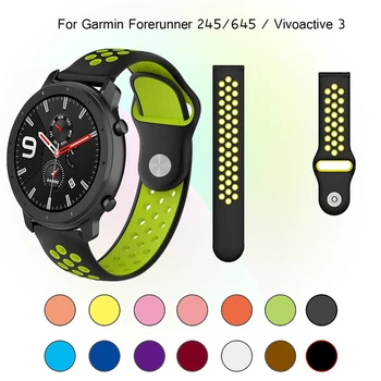 

20mm 22mm strap Amazfit pace silicone strap for Xiaomi Amazfit GTS GTR 42MM 47MM quartz Garmin Forerunner245 645 Vivoactive 3 4