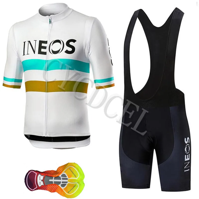INEOS Pro велосипедной команды Джерси 16D велосипедные шорты комплект Ropa Ciclismo мужские летние быстросохнущие велосипед Майо Одежда - Цвет: Cycling set 19