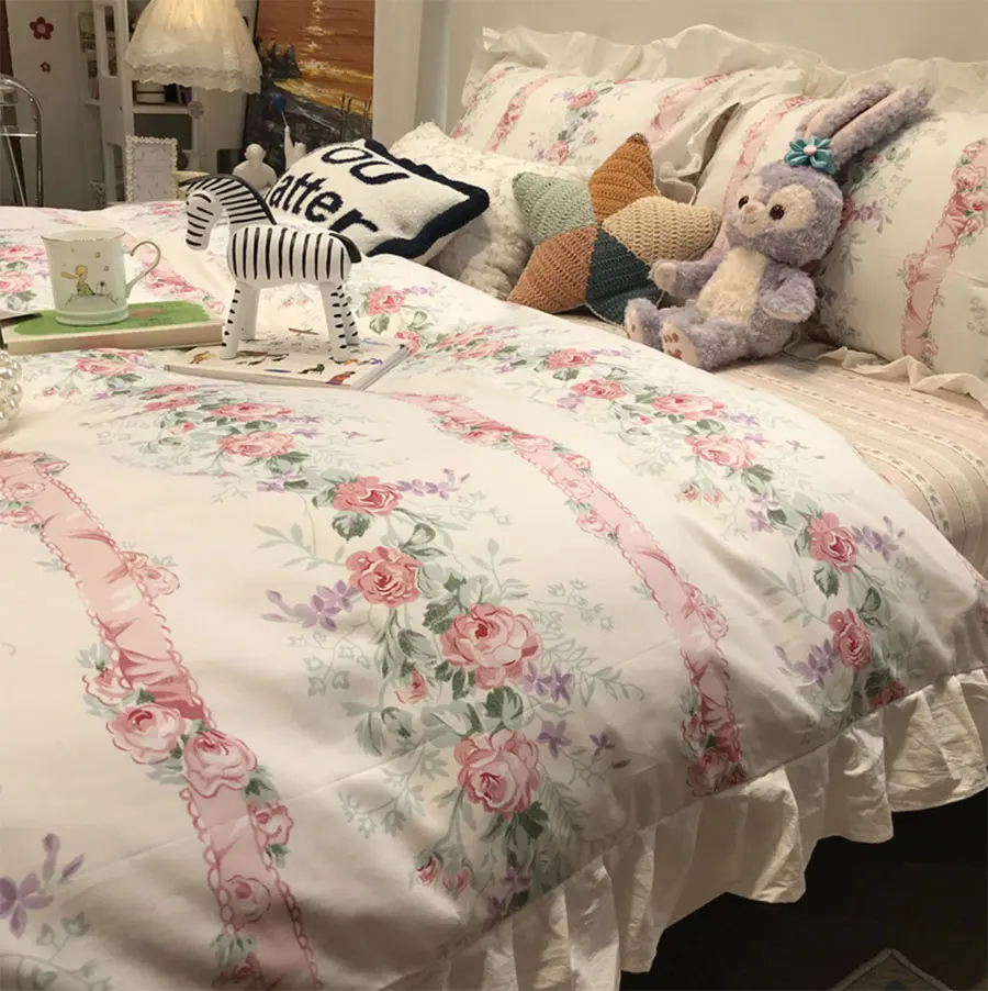 Fairyfair pastoral flower bedding set 