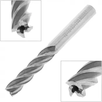 

12mm Drill Bits 4 Flute HSS & Aluminum End Mill Cutter with Extra Long Straight Shank for CNC Mold Processing