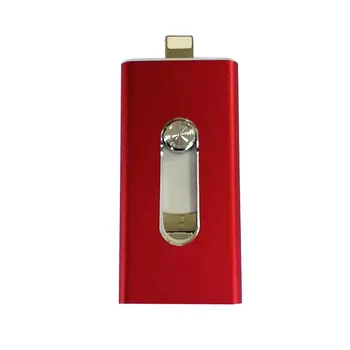 

3 in 1 Portable Push-and-pull OTG USB Stick for Apple for Android & Computer Mobile Phone 8G/16G/32G Capacity Flash Memory