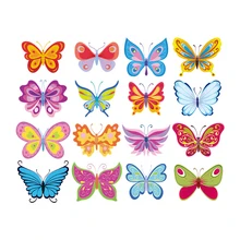 Мультяшные нашивки «бабочки» для одежды, термопереводные наклейки, а-уровень Parches, моющиеся, сделай сам, на заказ, аппликация из железа на Parches