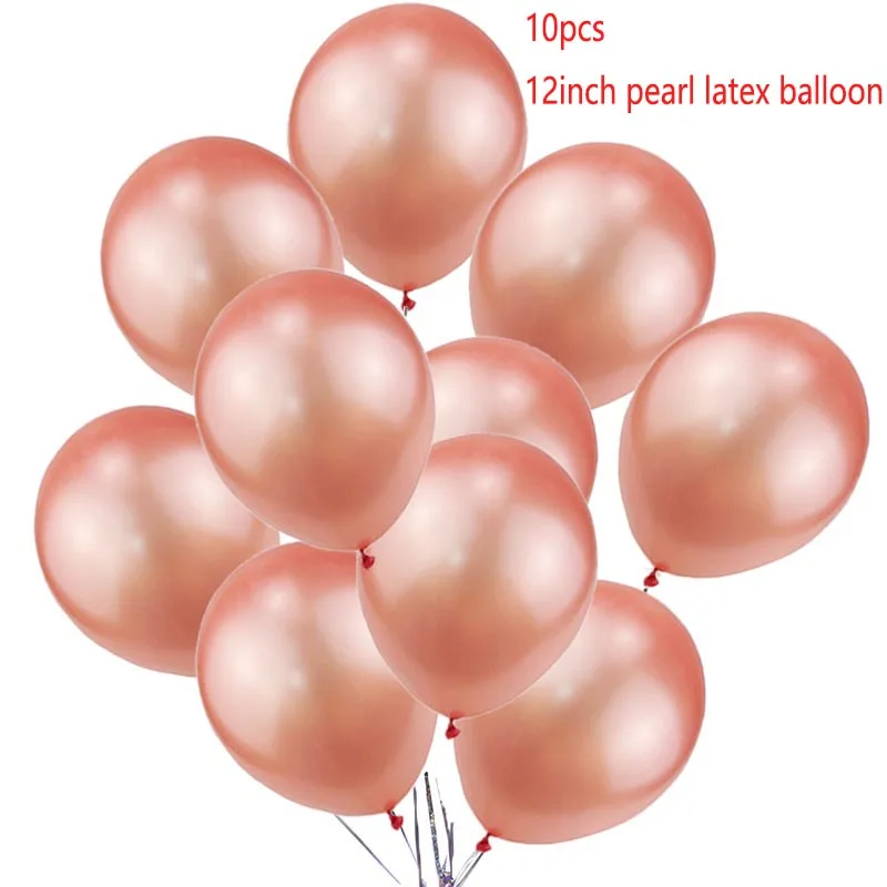 Blue Gold Balloons Birthday Party Decoration Kids Adult Metallic Balloon Inflatable Air Ball Birthday Ballon 1st Birthday Decor - Цвет: 10pcs latex
