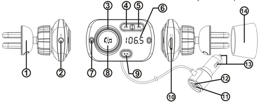 Автомобильный комплект с fm-передатчиком, беспроводная связь, Bluetooth 5,0, автомобильный комплект, ЖК-дисплей, MP3 плеер, USB, быстрая зарядка, 3,0, автомобильные аксессуары, fm-модулятор