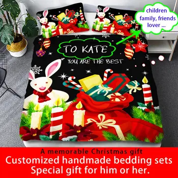 

Christmas gift custom queen king size 3d bedding set conforter full size bedroom designer duvet cover set pillowcases 3pcs
