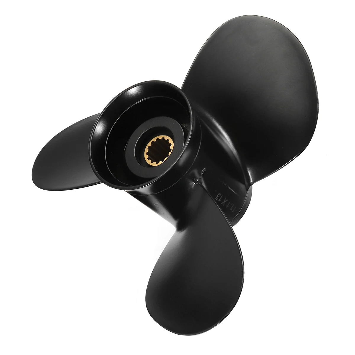 

11.1 x 13 Boat Propeller For Tohatsu/Nissan Outboard 35-50HP 3T5B645270 13 Spline Tooth 3 Blades Aluminum Alloy Marine Propeller