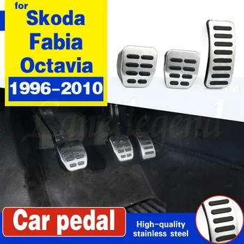 

Stainless Steel Car Gas Brake Pedal Cover Pedal Pads For Skoda Fabia I 1999-2007 Fabia II 2007- Octavia 1U 1996-2010 Roomste