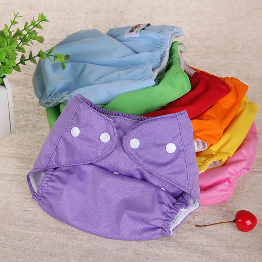 Pañales de algodón reutilizables para bebé recién nacido, pañal de tela lavable ajustable, estampado de moda, de alta calidad, suave y seguro