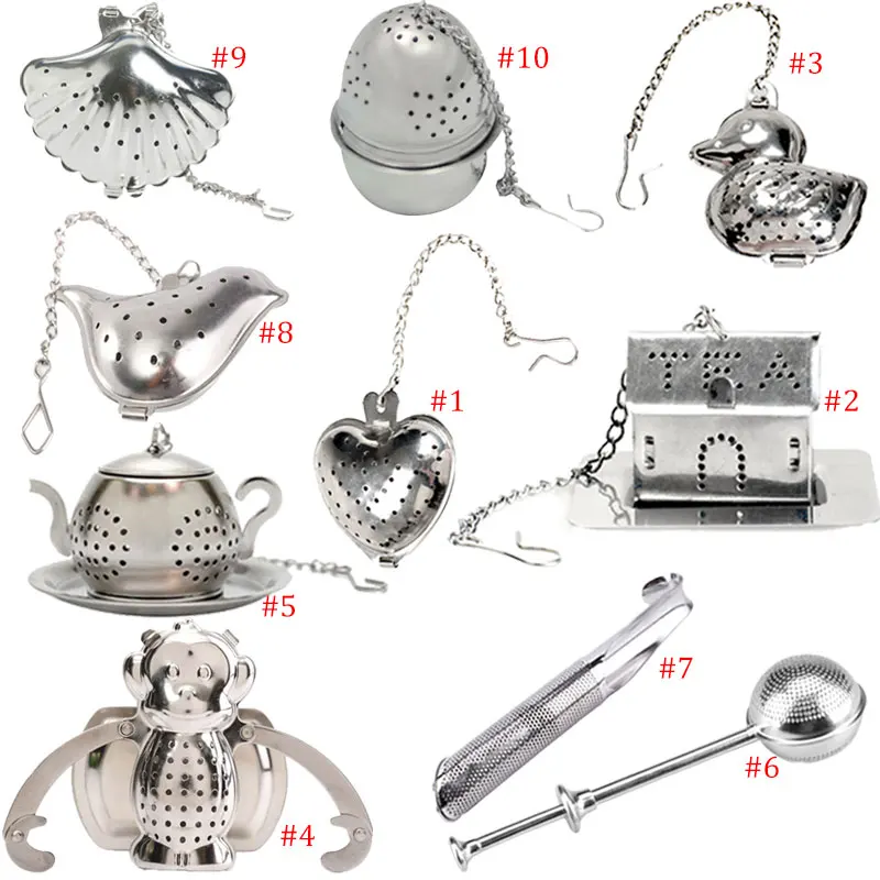 Multi Style Tea Strainer Infuser Stainless Steel Teaspoon Filter For Kitchen Gadget Infusor De Chá | Дом и сад