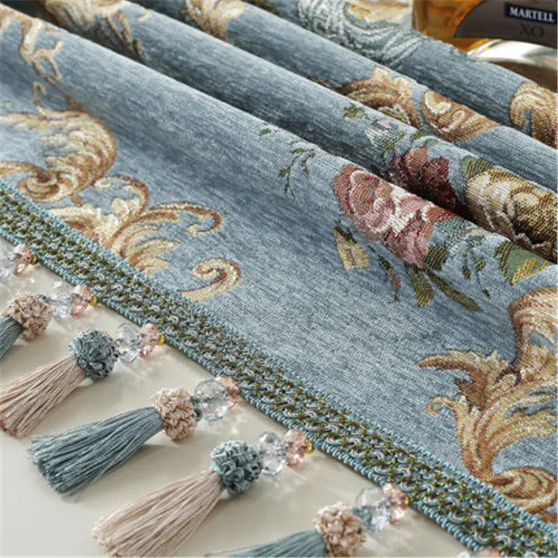 ZHUO MO European Chenille Table Cloth Thicken luxury Tablecloths Household Rectangular Cover Cloth Dustproof Custom decoration