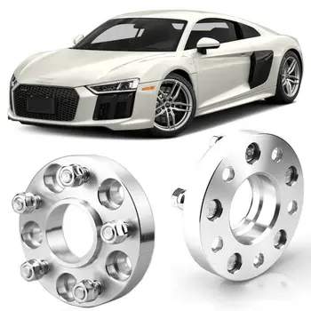 

2pcs 1" Wheel Spacers Centric Hub Adapters 5x4.4 57.1mm 14x1.5 Stud For Audi R8