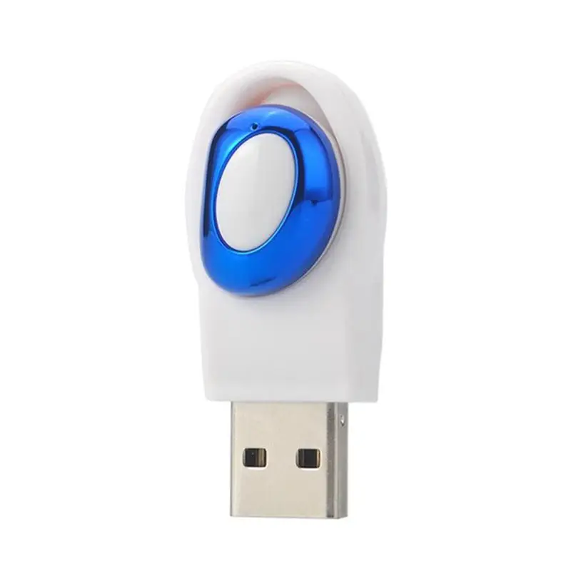 Studyset мини беспроводные Bluetooth наушники Музыкальная гарнитура наушники-вкладыши USB наушник Невидимый для телефона - Color: White blue