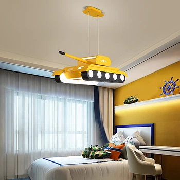 

Modern Led Pendant Lights For Children room Deco Hanging Pendant Lamp Tank Design Yellow Green Lustres Inddor Lighting Fixtures