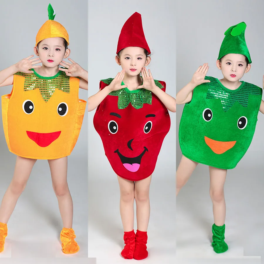hablar Opcional operador Disfraz de Halloween para niños y niñas, ropa con dibujos de frutas y  verduras, plátano, naranja, calabaza, Cosplay - AliExpress