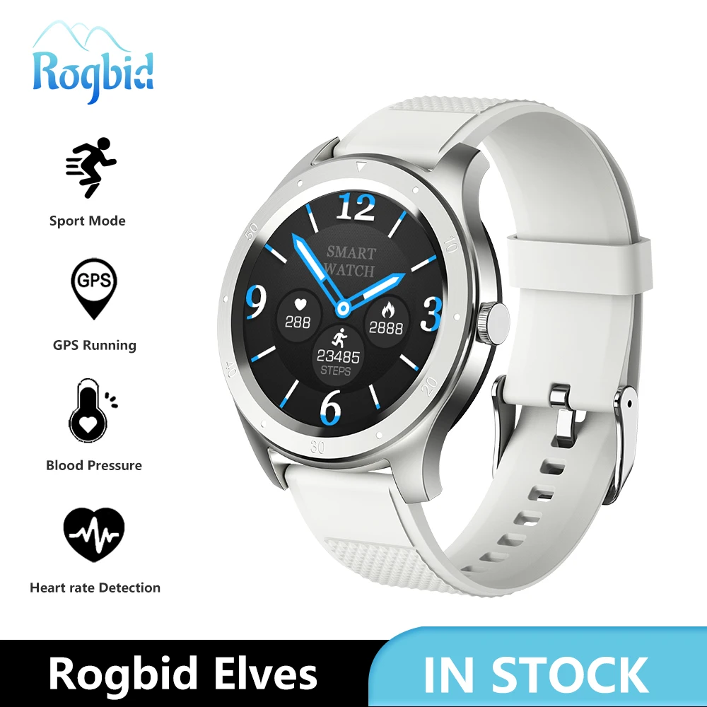 Rogbid эльфы Смарт часы для женщин Full HD сенсорный экран мужчин GPS трекер монитор