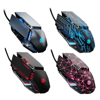 

Wired Macro Programming Metal Mechanical Mouse LED Breathing Light 4 Gear DPI Adjustable Desktop Computer Laptop Gaming Mouse