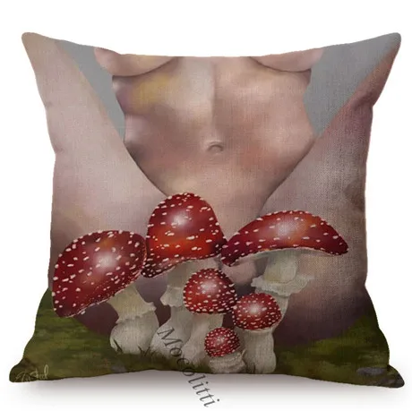 Girl Ass Sexy Pencil Drawing Art Beautiful Lady Big Butt Print Car Sofa Decoration Throw Pillowcase Cotton Linen Cushion Cover M220-11