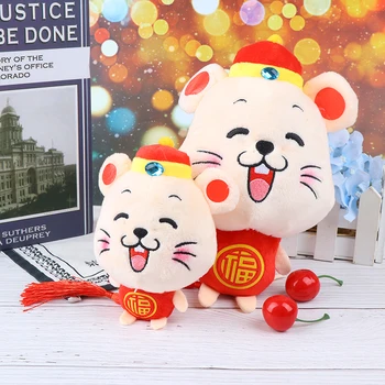 

2020 Rat Year Kawaii China Dress Mascot Rat Plush Mouse in Tang suit Soft Toys Chinese New Year Party Decoration Gift