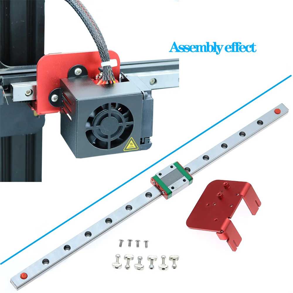 Linear Rails Upgrade Kit With Backplane Bracket MK8 Extruder Direct Drive Upgrade Feeding Kit for For Ender 3/Pro/V2 CR10S all metal direct extruder kit mk8 hotend special heat break easy feeding upgrade kit for ender 3 ender 3v2 cr 10 printer