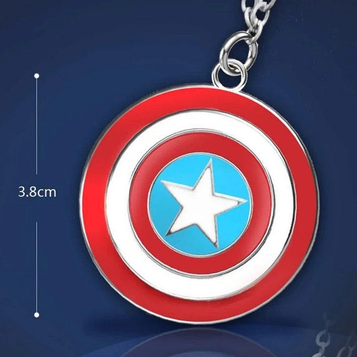Marvel Captain America Avengers Enamel Necklace Pendant Jewellery Film Gift Bag
